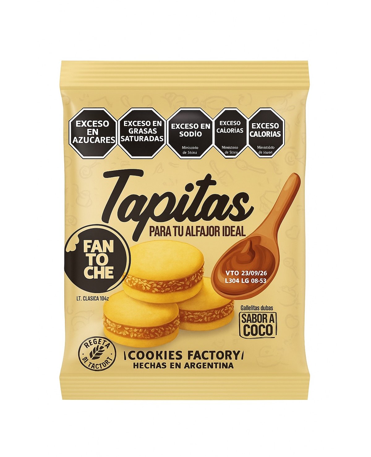 Tapitas Para Alfajor Fantoche x 350 Gr